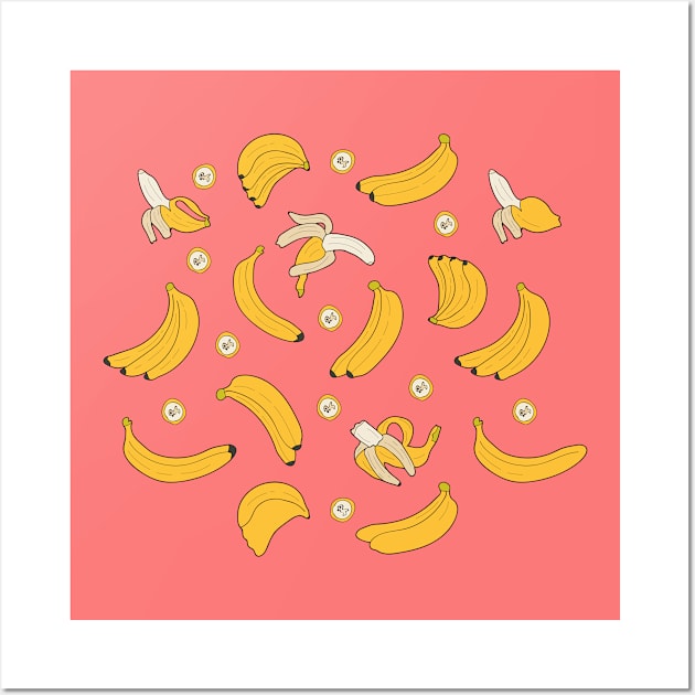 Bananas Seamless Pattern: Cute Personlized Gift Idea For Men Or Women Wall Art by ForYouByAG